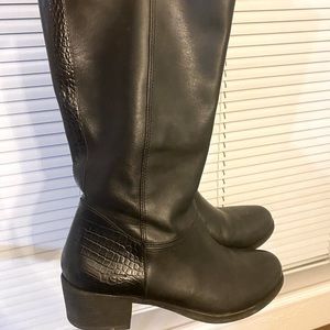 Ugg Tall Boots W/ Barton Croco-Black (Sz 10)